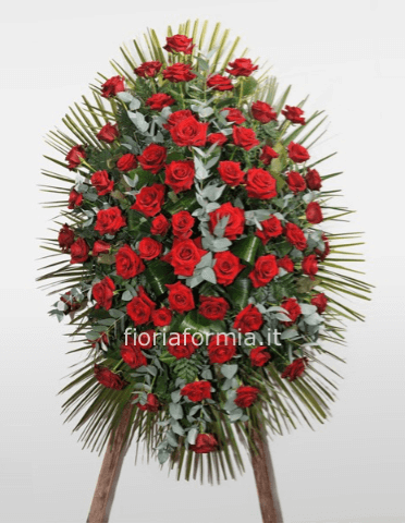 Cuscino funebre rose rosse