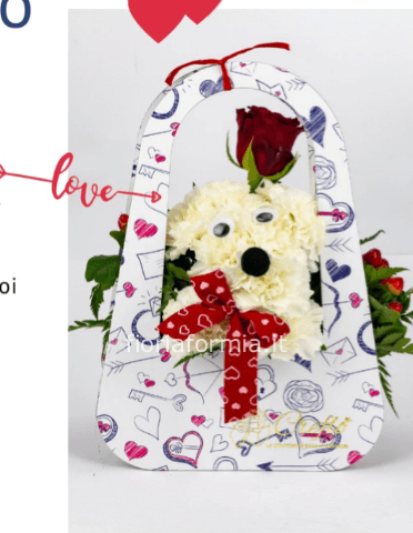 Bag con cucciolo di fiori