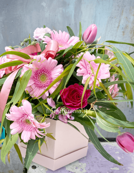 Flowerbox incantesimo rosa