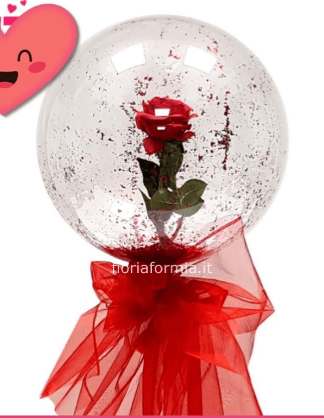 B baloon con rosa 