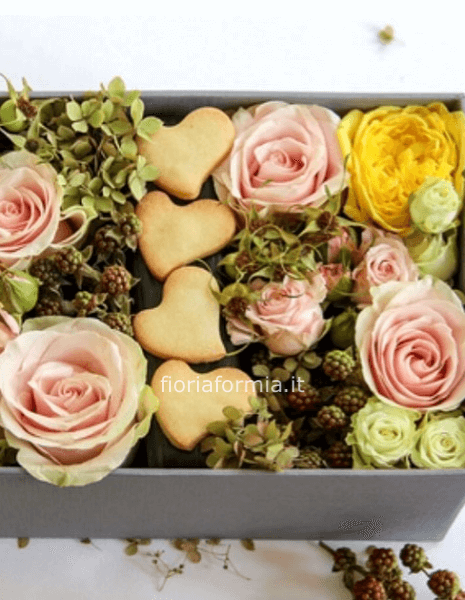 Flowerbox con biscotti 